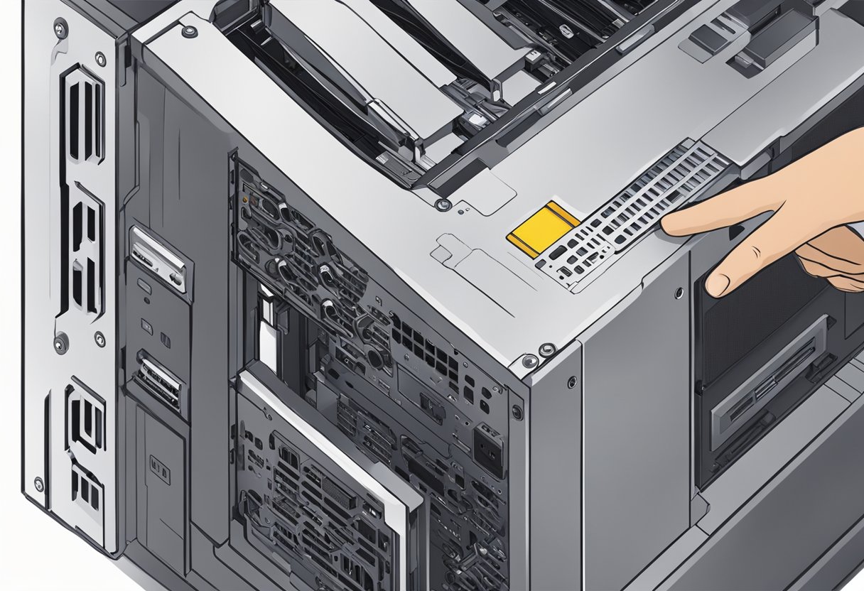 A PSU being carefully inserted into a computer case, ensuring proper compatibility and fit