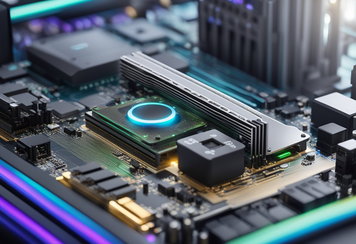 A computer with RTX 30 and 40 GPUs inserted into PCIe 3.0 slots, displaying compatibility and performance