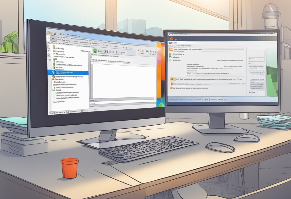 A computer screen displaying an error message "Cannot delete this outlook data file." with a red exclamation mark icon