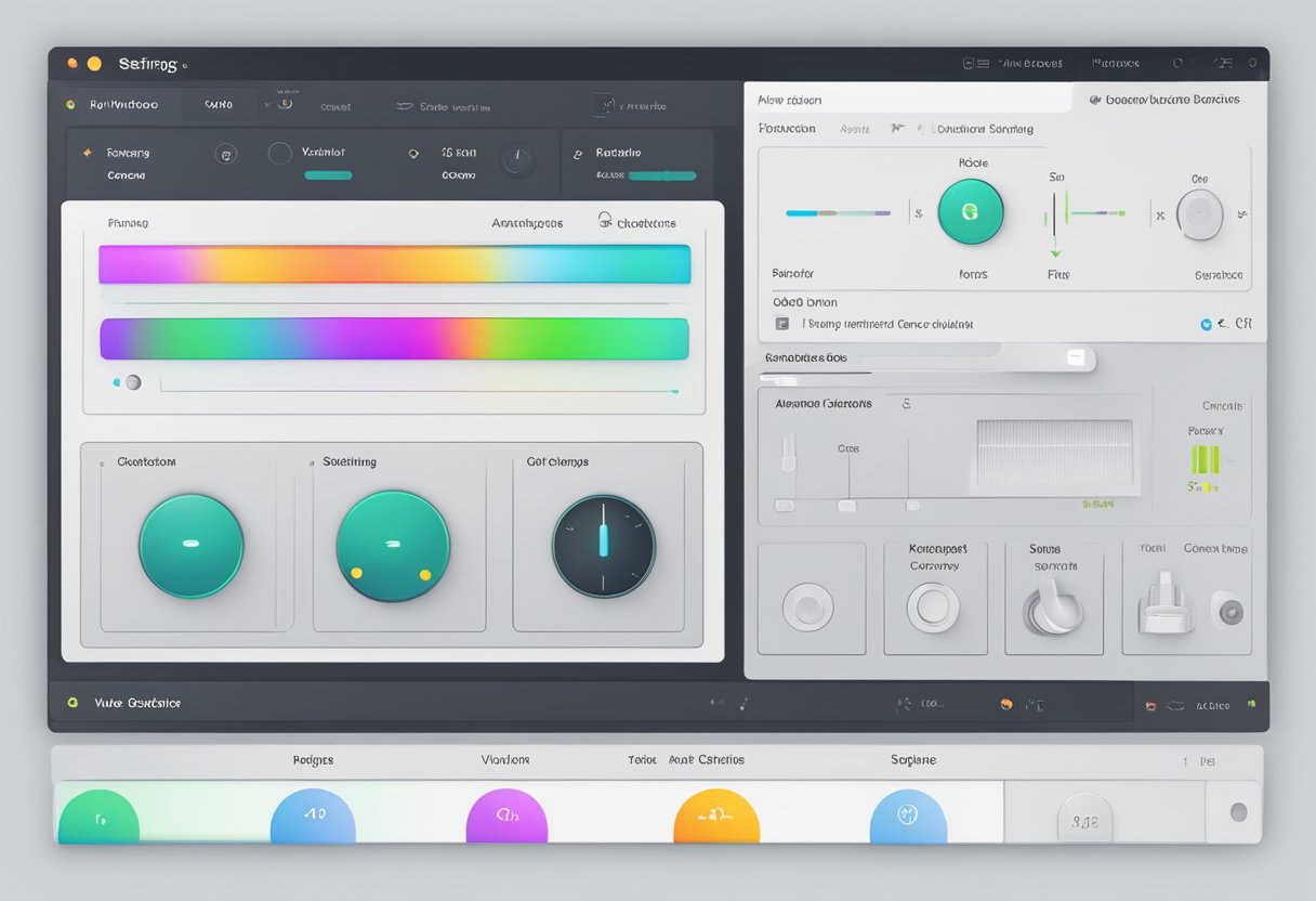 Zoom audio settings window open, showing options to change output device and volume. Icons and sliders clearly labeled