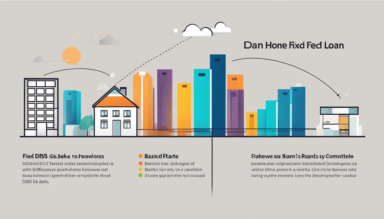 A graph comparing DBS's fixed home loan rate with other banks, showcasing DBS's competitive rates