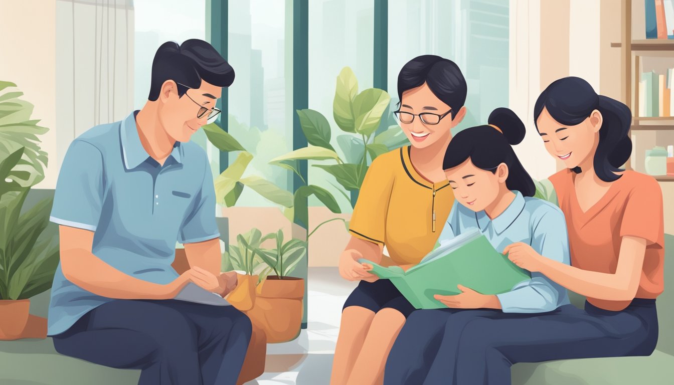 A family in Singapore receives financial aid for healthcare and well-being