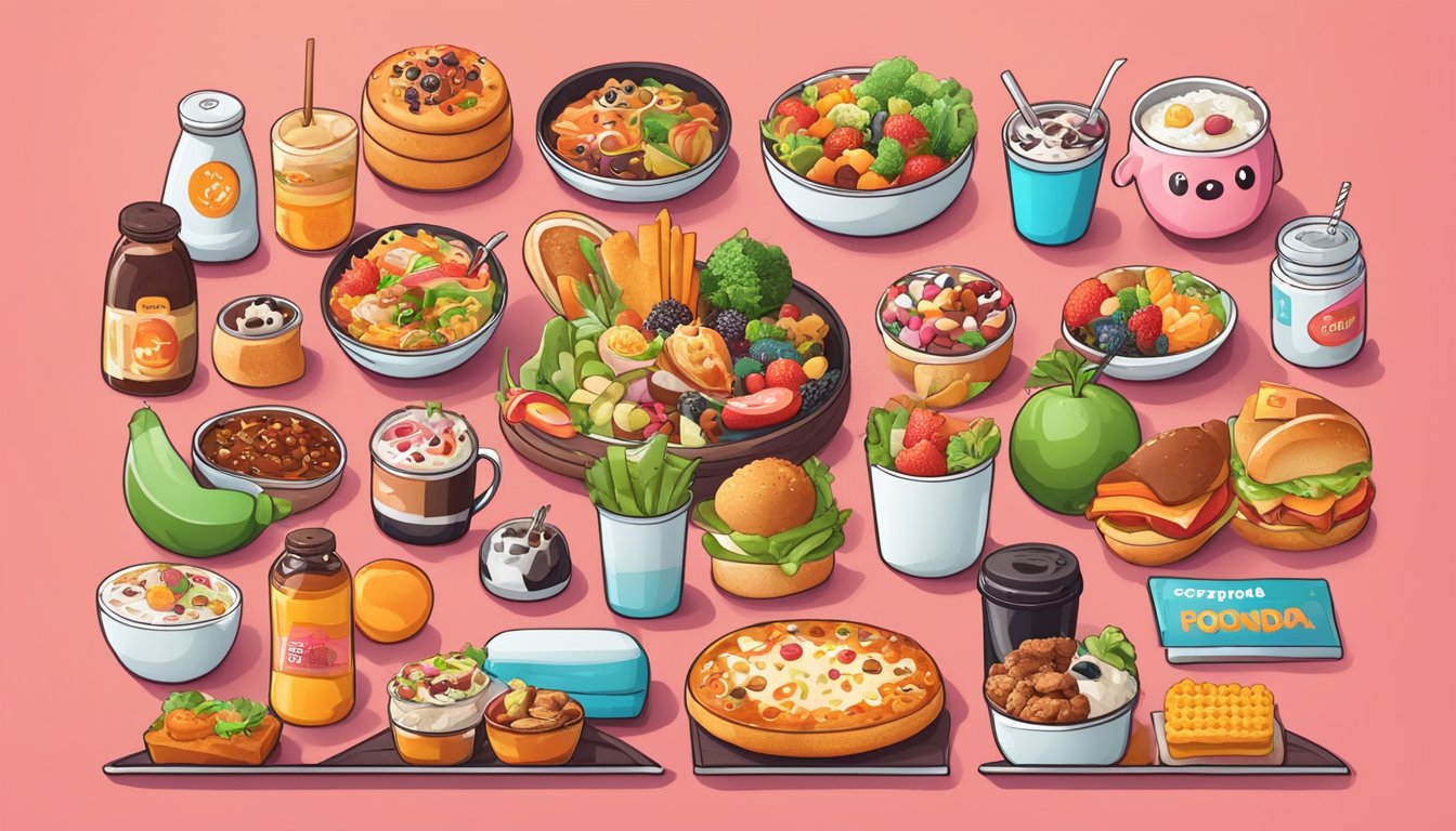 A colorful array of food items with "Exclusive Foodpanda Promo Codes" displayed prominently