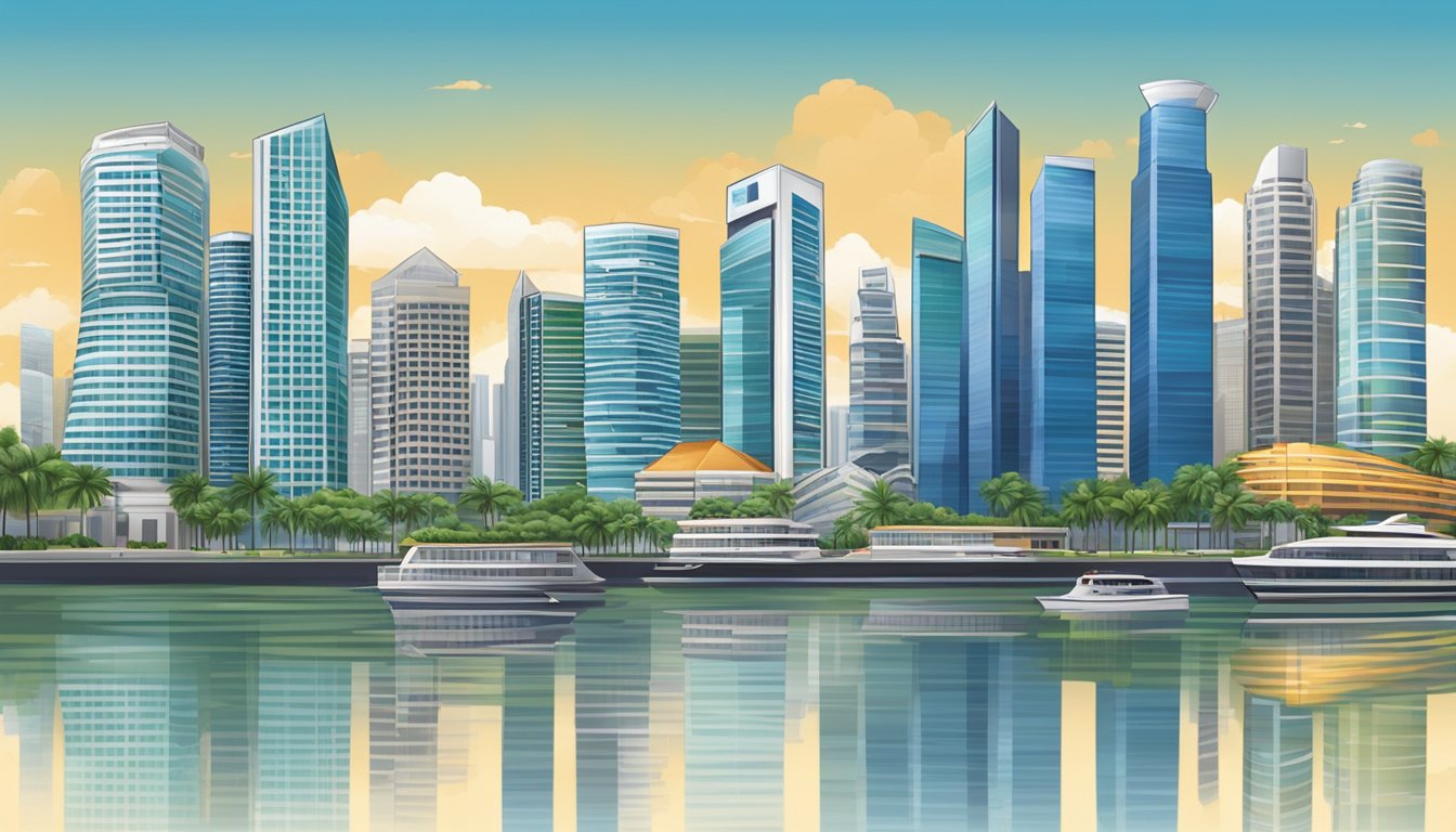 Several foreign banks stand tall in the bustling city of Singapore, their modern and sleek buildings dominating the skyline