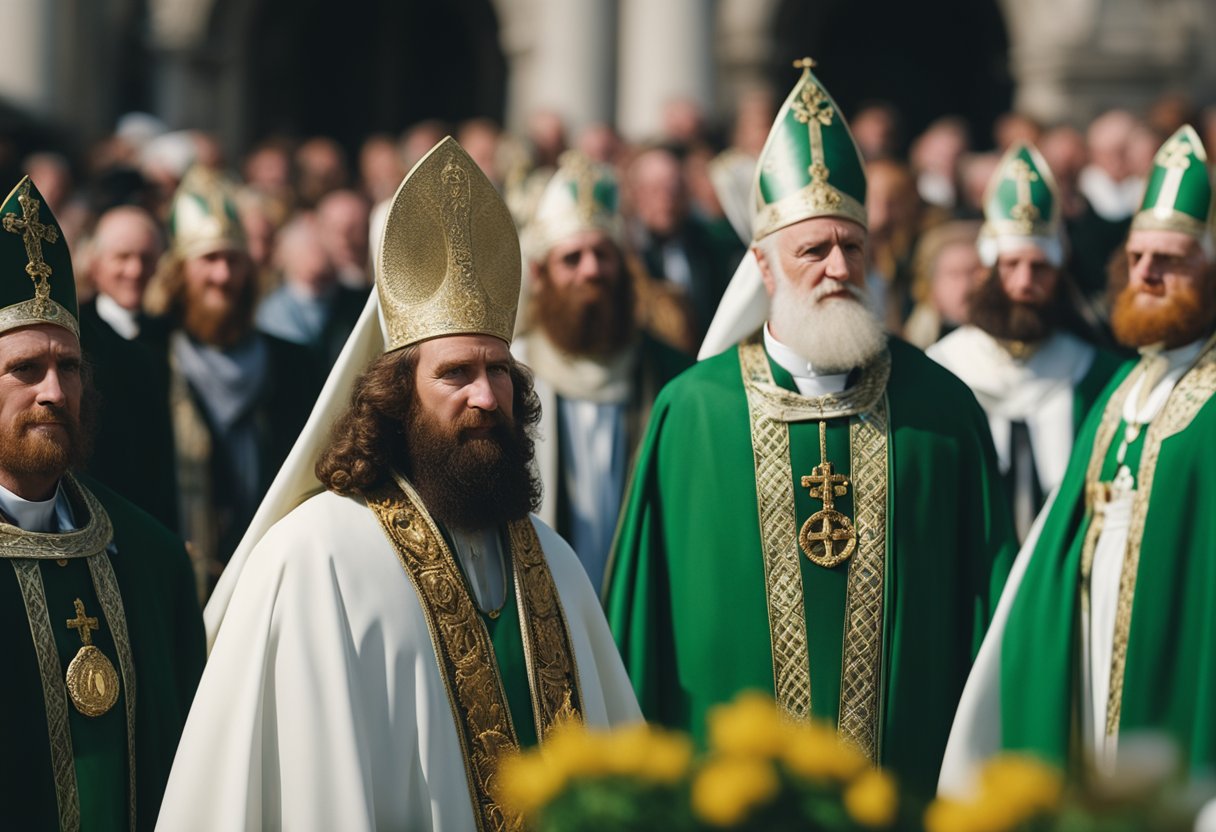 A group of Irish saints and their legendary feats are celebrated and honored with veneration and canonization