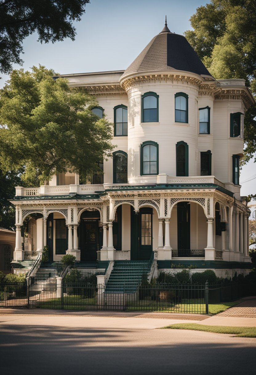 Historic homes and architecture line the streets of Waco, showcasing a blend of Victorian, Neoclassical, and Craftsman styles