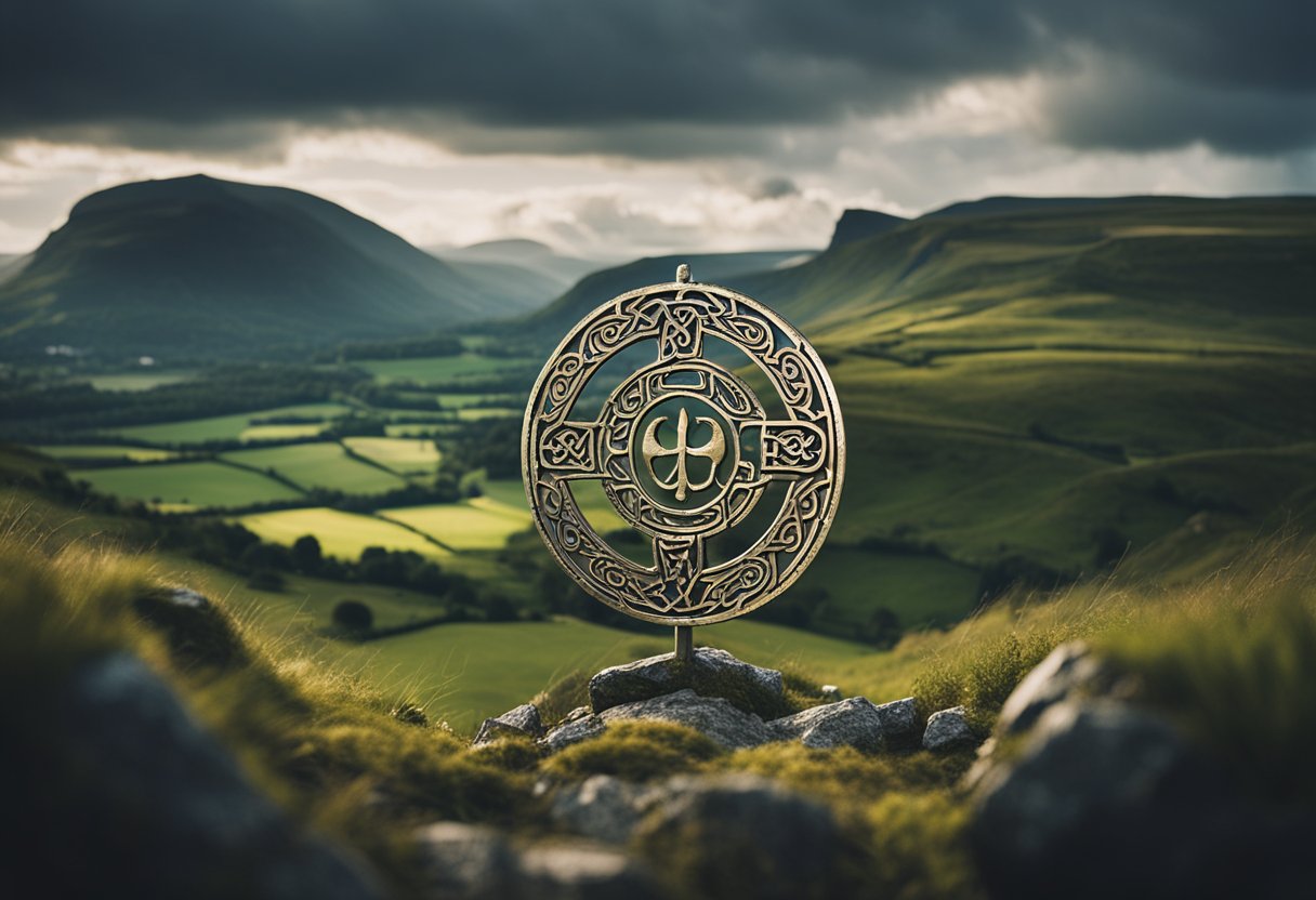 The Influence of Norse Mythology on Irish Folklore -- Norse symbols intertwine with Irish landscapes, evoking ancient myths