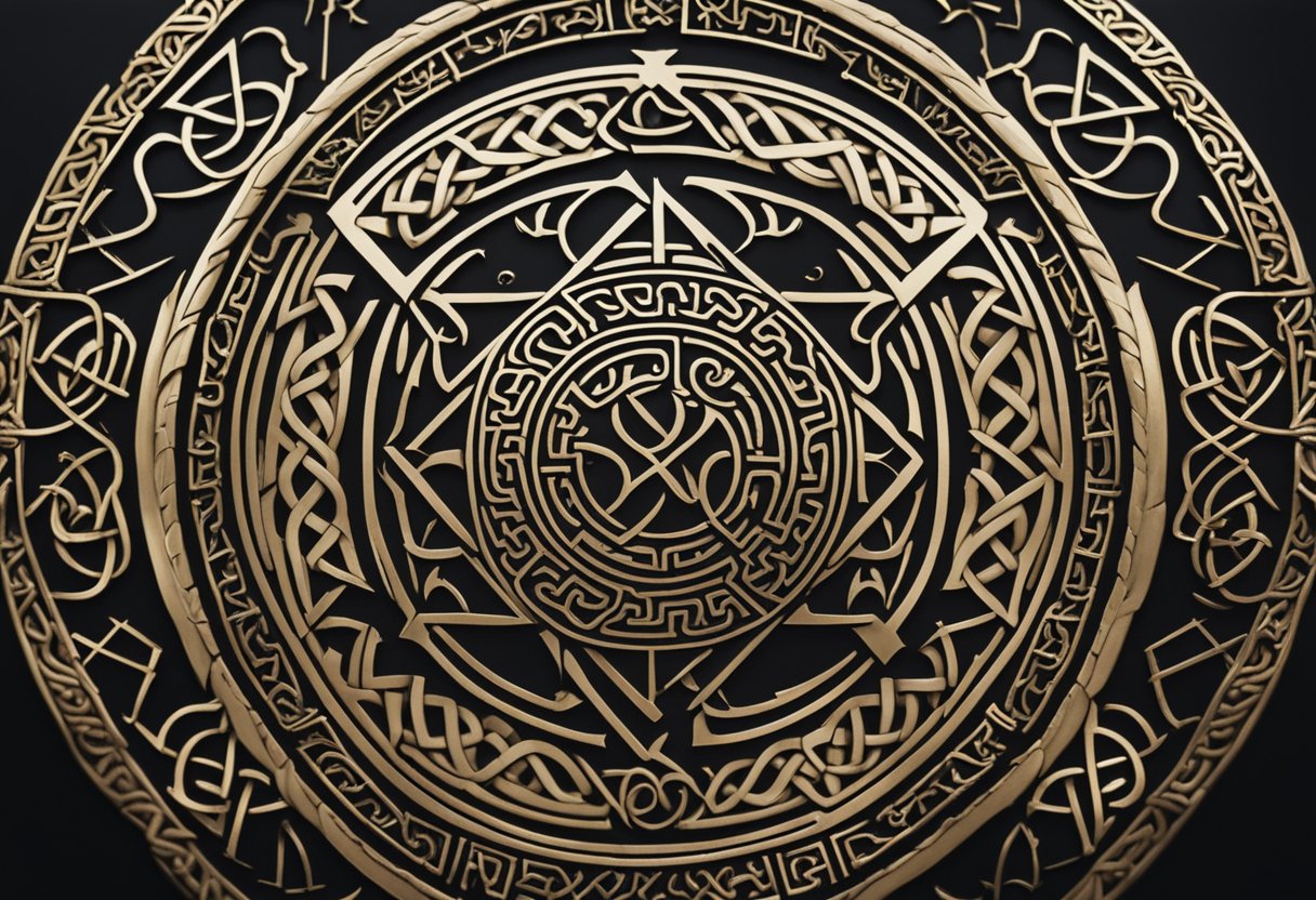 The Influence of Norse Mythology on Irish Folklore - Norse symbols merge with Irish folklore. Runes and Celtic knots intertwine, evoking ancient tales
