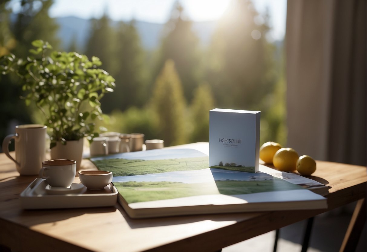 A peaceful setting with a table, canvas, and paint by numbers kit. Soft natural lighting and serene colors create a calming atmosphere