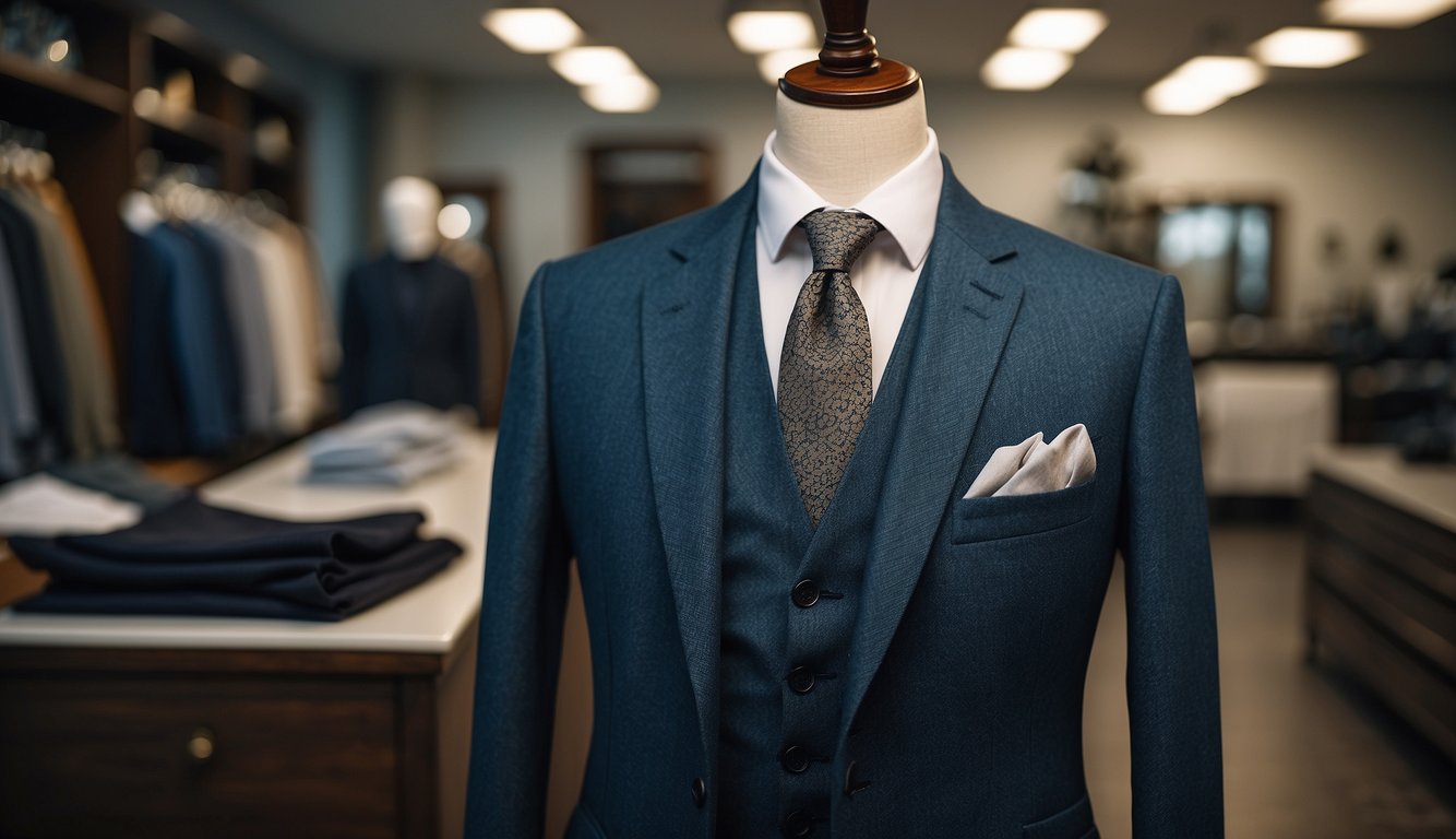 A tailor carefully steams and presses a casual suit, ensuring crisp lines and a polished appearance