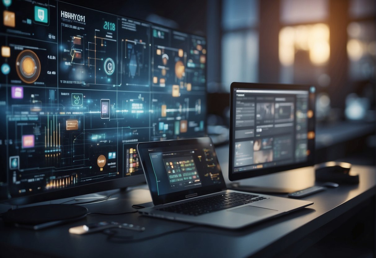 Various tools and apps interact in a seamless, automated process. Data flows effortlessly between them, creating efficient workflows
