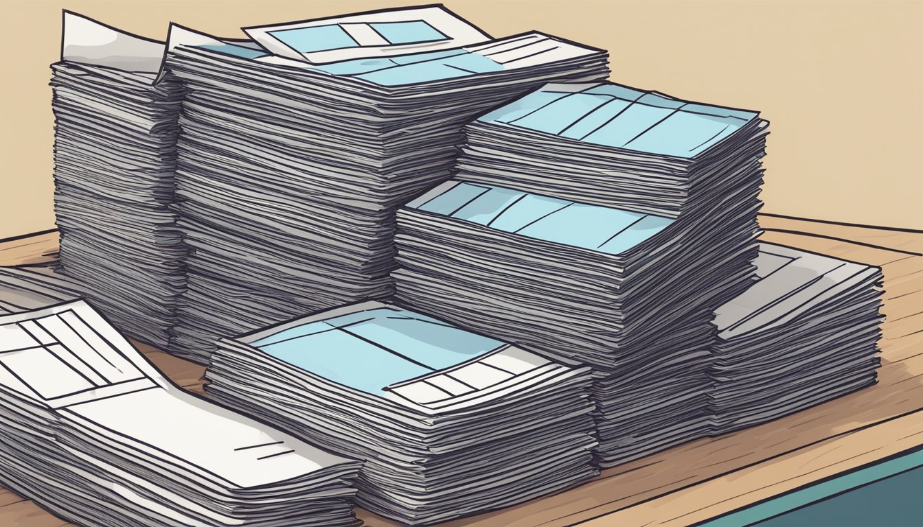 A stack of GOMO bill statements arranged on a desk in Singapore
