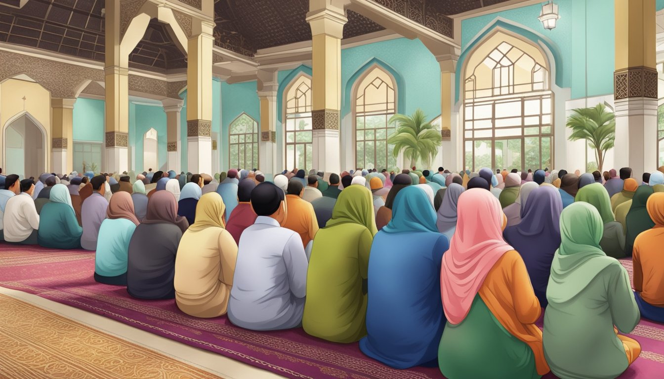 Families gather in mosque for Hari Raya prayer booking in Singapore