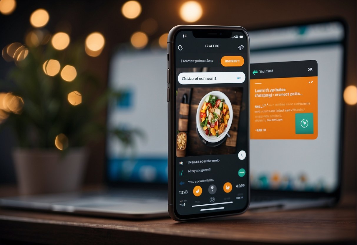 ChatGPT interacts with Zapier, triggering automated tasks. ChatGPT generates text prompts, while Zapier connects apps to execute actions