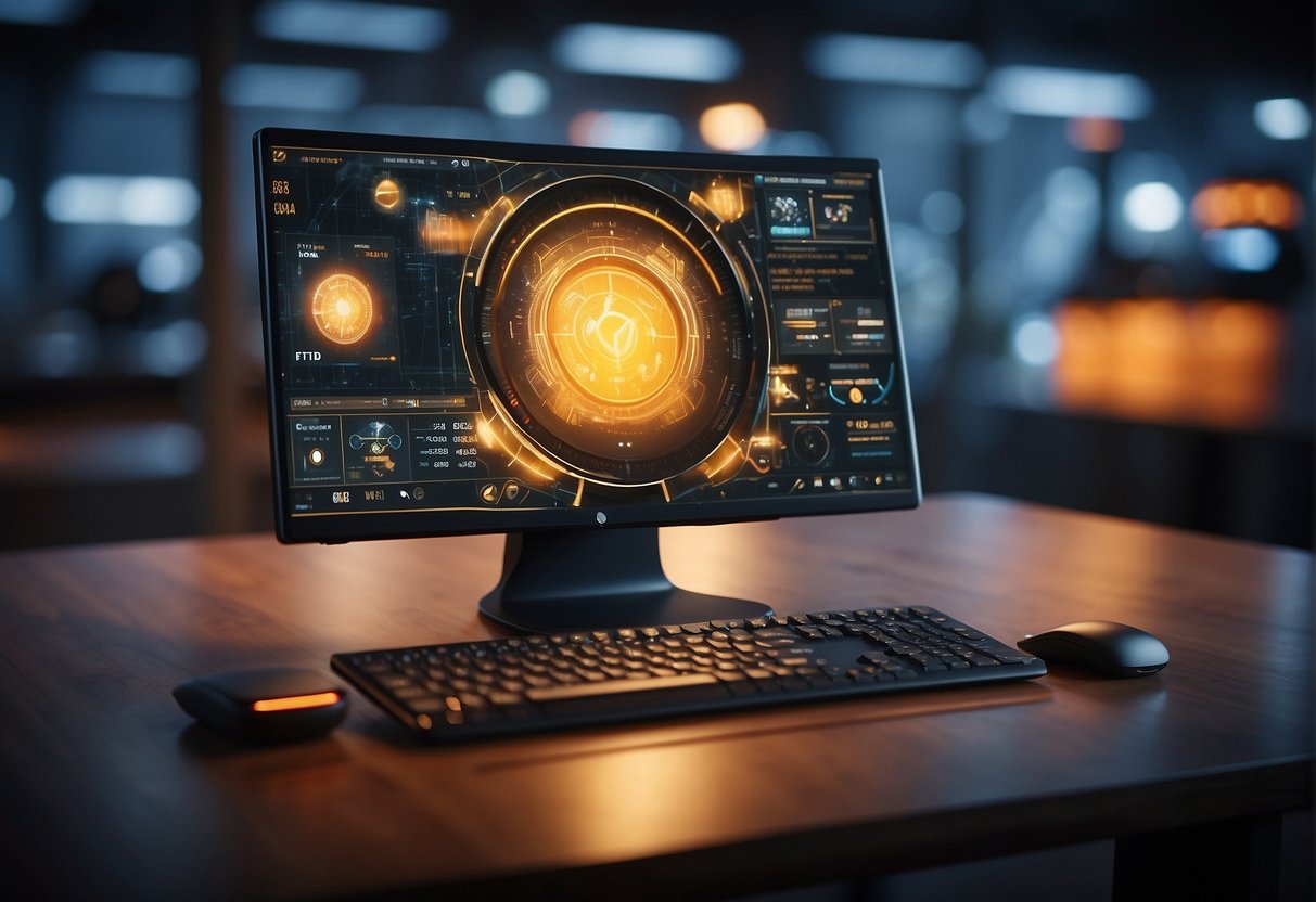 A computer screen displaying Jasper AI's advanced features and tools being used. Icons and buttons are visible, indicating various functions