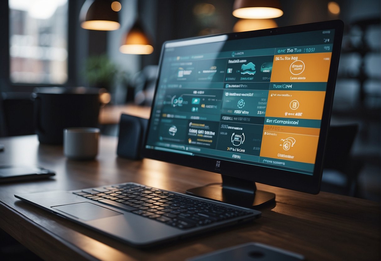 A computer screen displaying Neuroflash pricing and plans with a tutorial on how to use the software