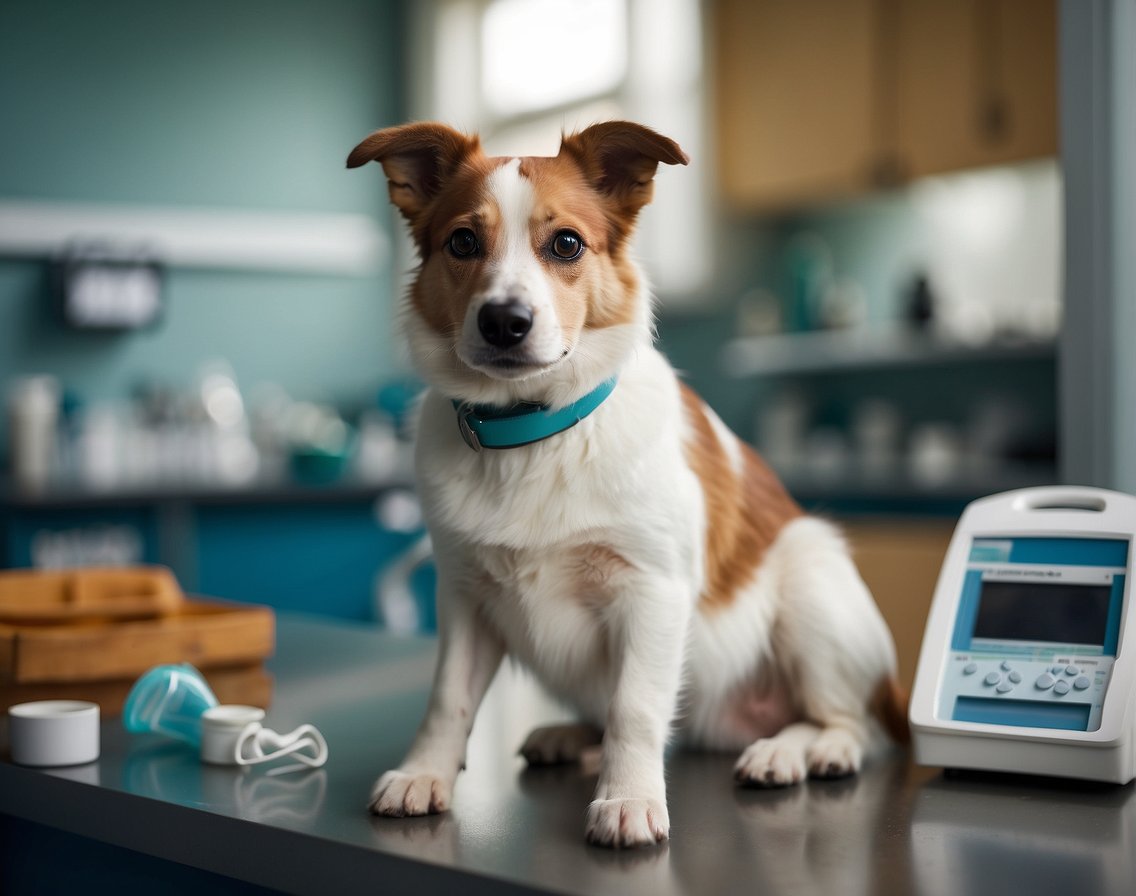 A veterinary clinic with medical supplies and equipment for Parvo treatment