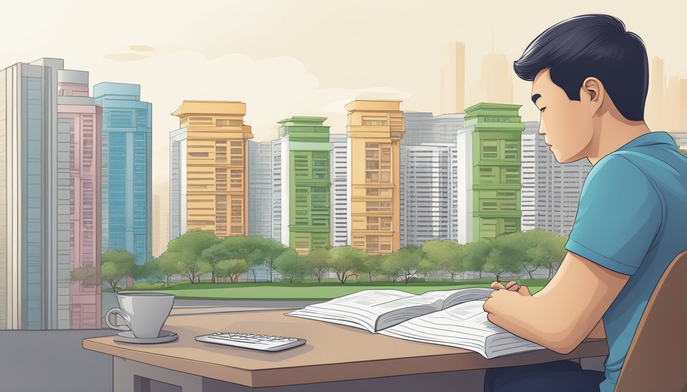 A person comparing HDB and bank loan options in Singapore