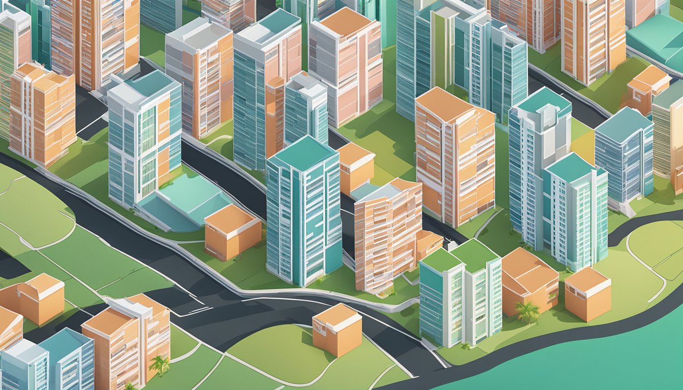 A stack of FAQ papers on HDB staggered downpayment in Singapore