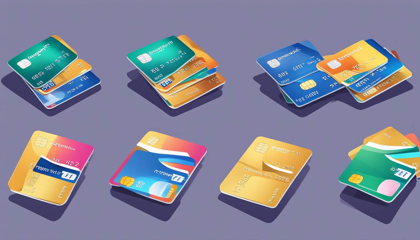 A stack of credit cards with "Frequently Asked Questions" and "highest cashback card singapore" written on them