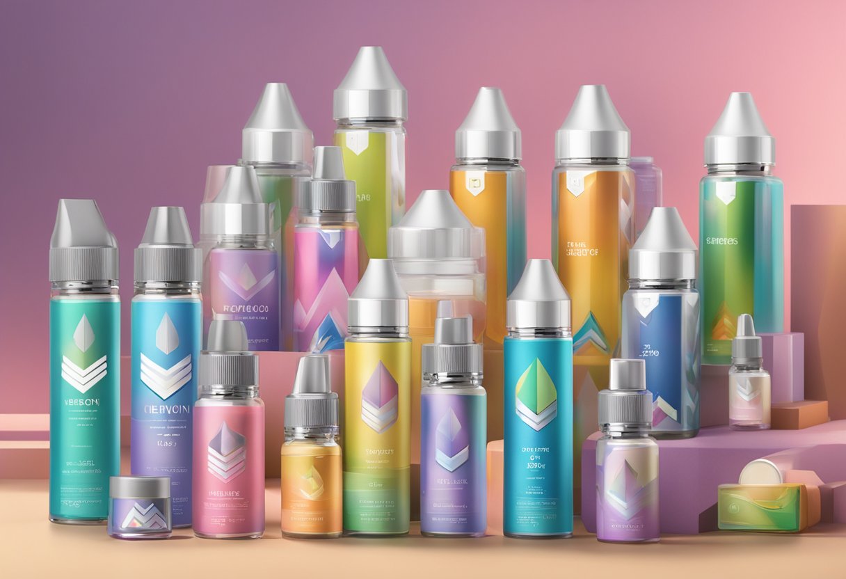 Chevron's product range displayed with vape products