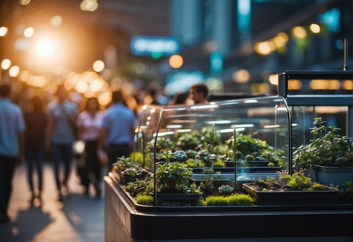 A bustling platform ecosystem with various botpress alternatives interacting and engaging with a diverse community