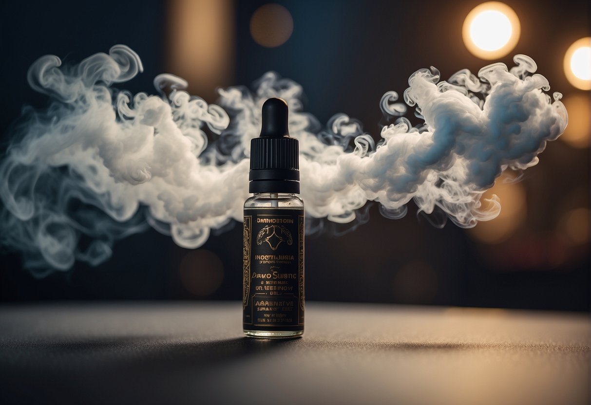 Vapour swirls as two distinct types of nicotine are compared in a vaping setting