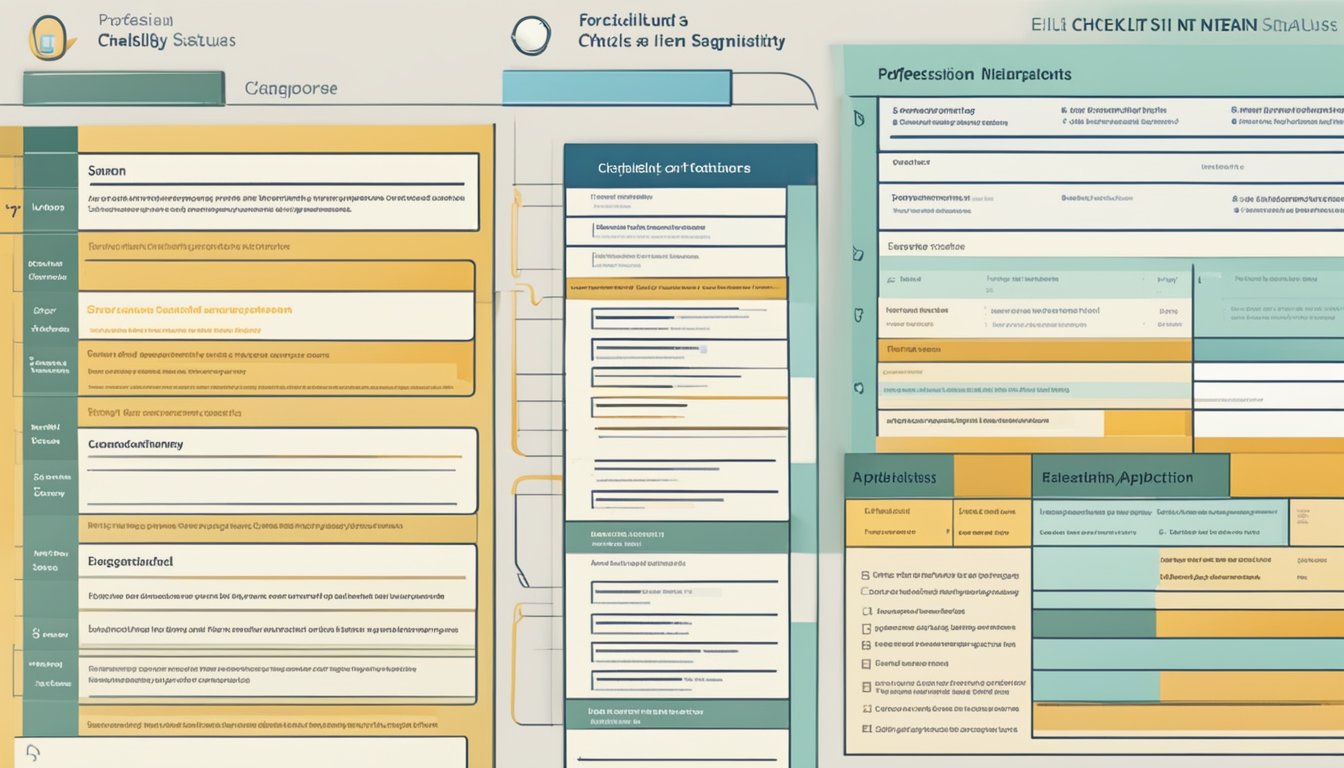 A checklist with eligibility criteria items for HLE application status in Singapore
