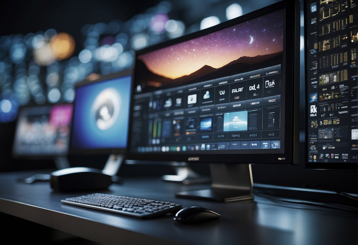 A computer screen displaying various voice cloning platforms with logos and features highlighted