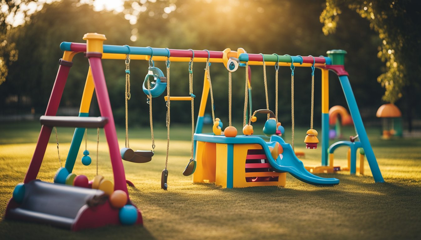 A colorful outdoor playset for a 1st birthday boy gift