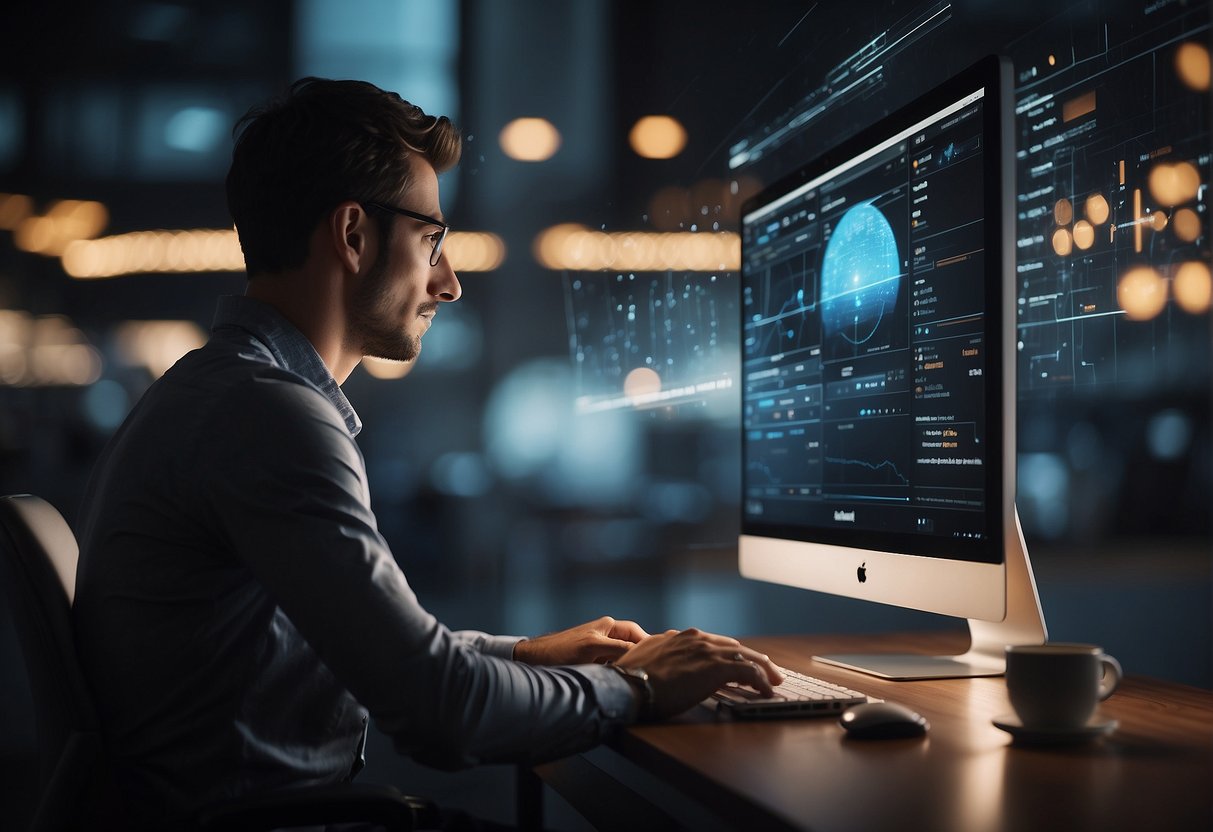 A user effortlessly navigates through a website, with clear and intuitive features enhancing their experience