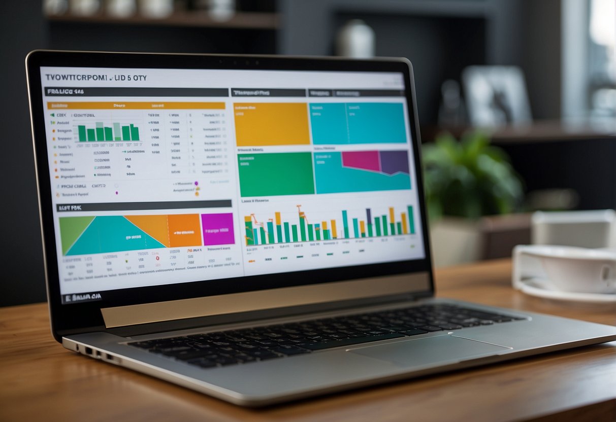 Various licensing and plan options for TTS services are displayed on a computer screen, with colorful charts and graphs showing the different alternatives
