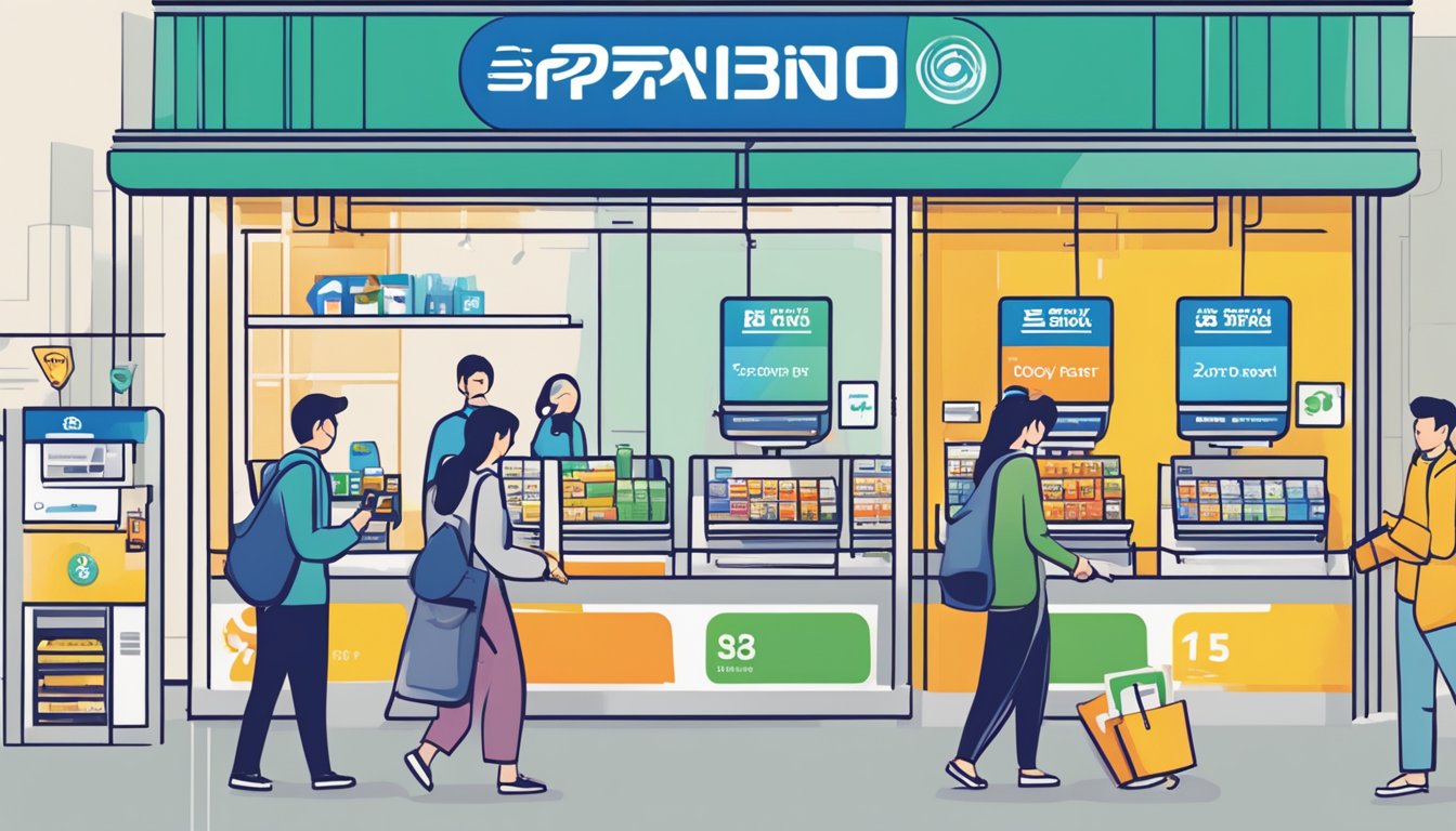 A person swiping a POSB Everyday Card at various partner outlets, receiving extra perks