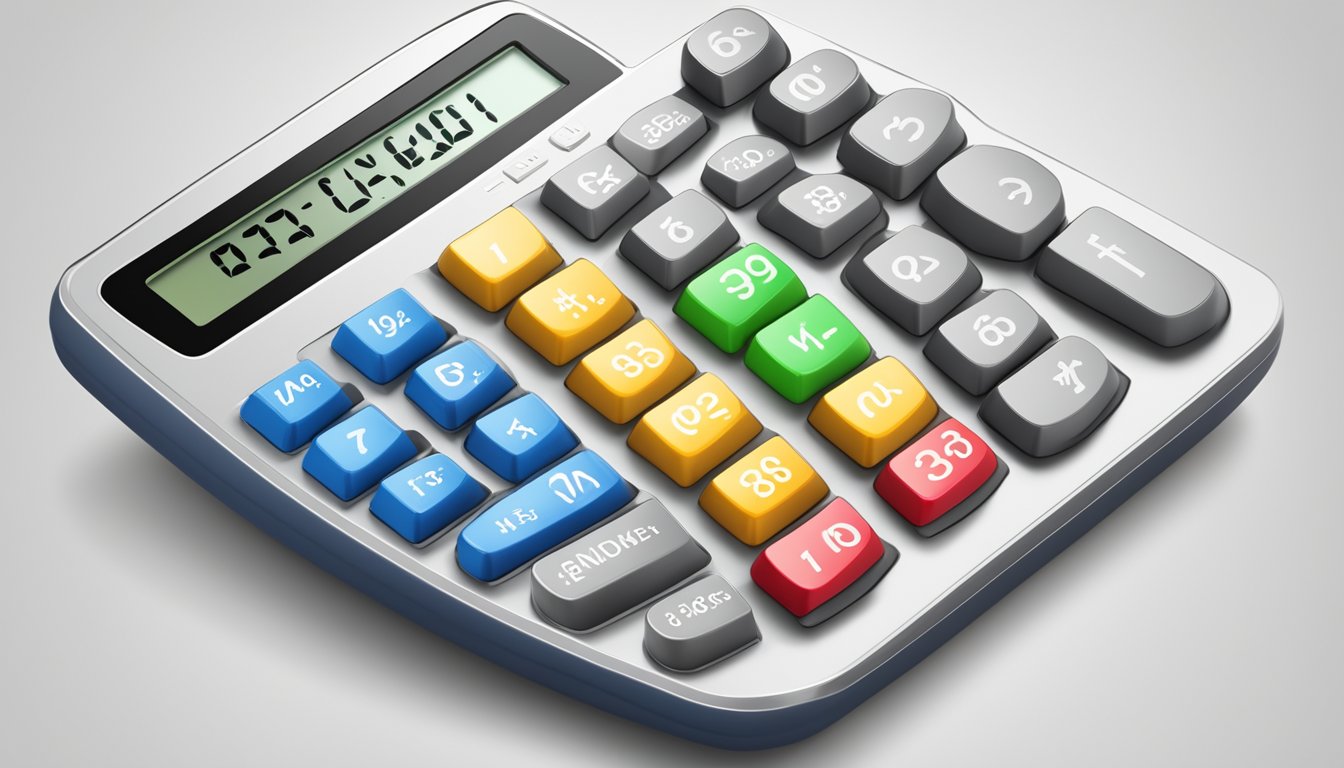 A calculator displaying mortgage loan interest calculations with a graph showing reduction strategies