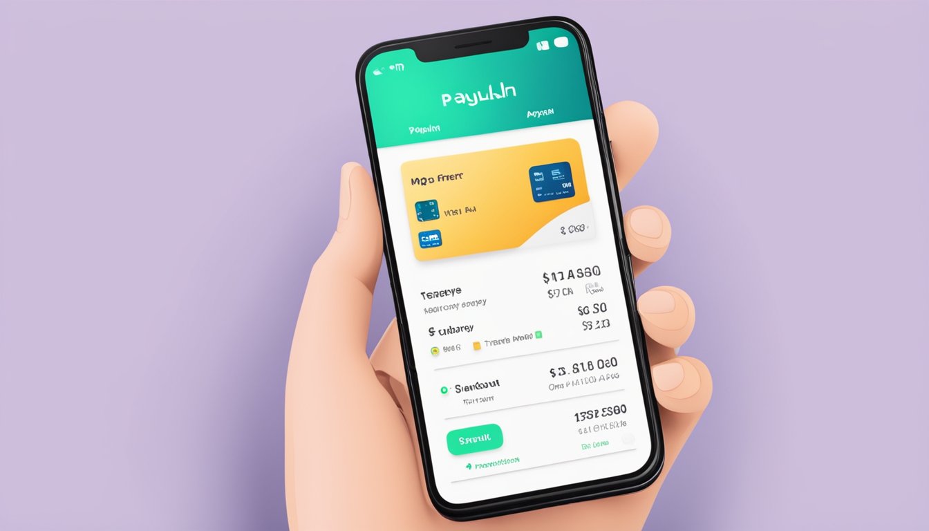 A smartphone with the PayLah app open, displaying the option to transfer money to a bank account in Singapore