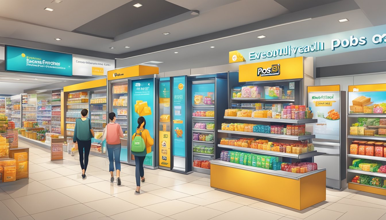 A colorful display of exclusive deals and promotions with POSB Everyday Card rebate in Singapore
