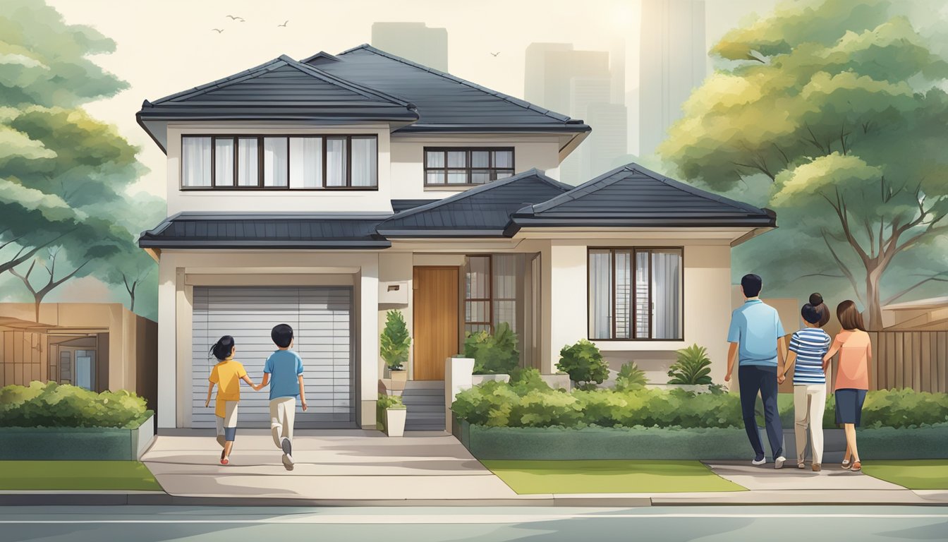 A family happily moves into their new home, surrounded by a sense of security and financial stability, thanks to choosing HSBC for their home loan in Singapore
