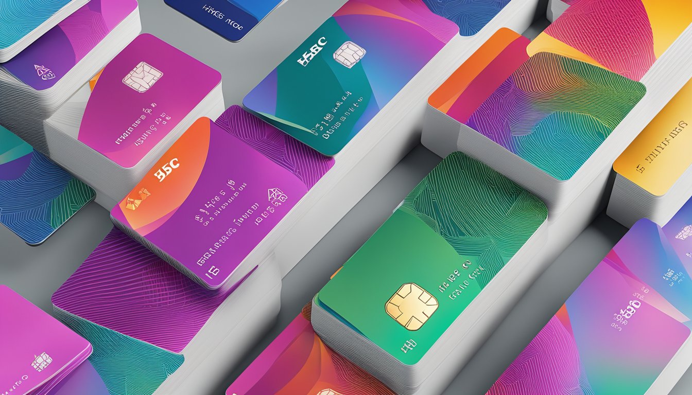 A sleek HSBC Infinite card stands out among other premium cards, symbolizing exclusivity and luxury
