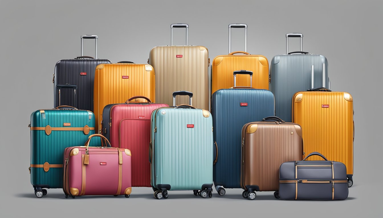 A luxurious display of luggage with HSBC branding, surrounded by exclusive redemption offers in a sleek Singapore setting