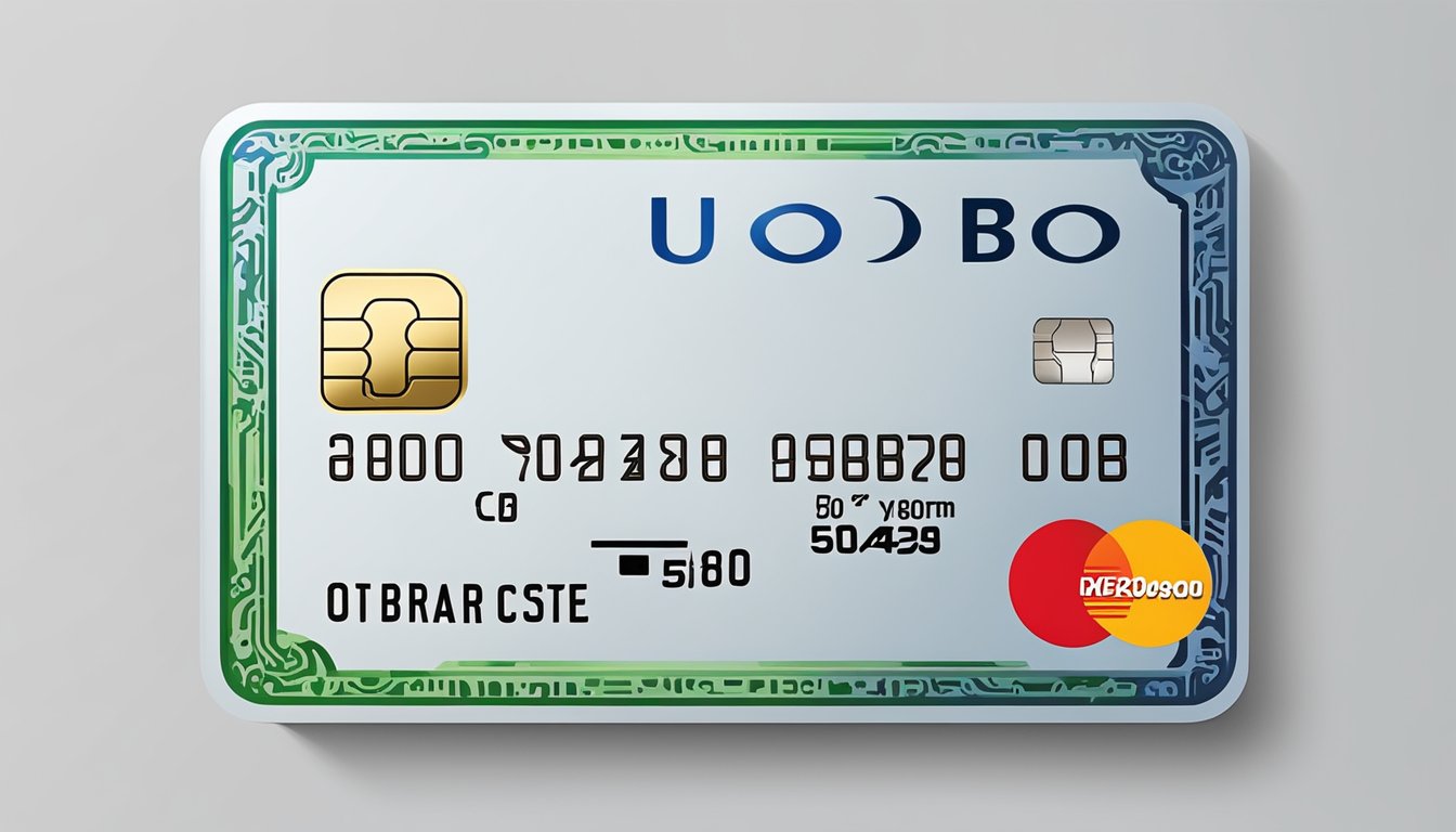 A bank card with "UOB" on it, surrounded by upward arrows and the words "Temporary" and "Permanent" to depict credit limit increases