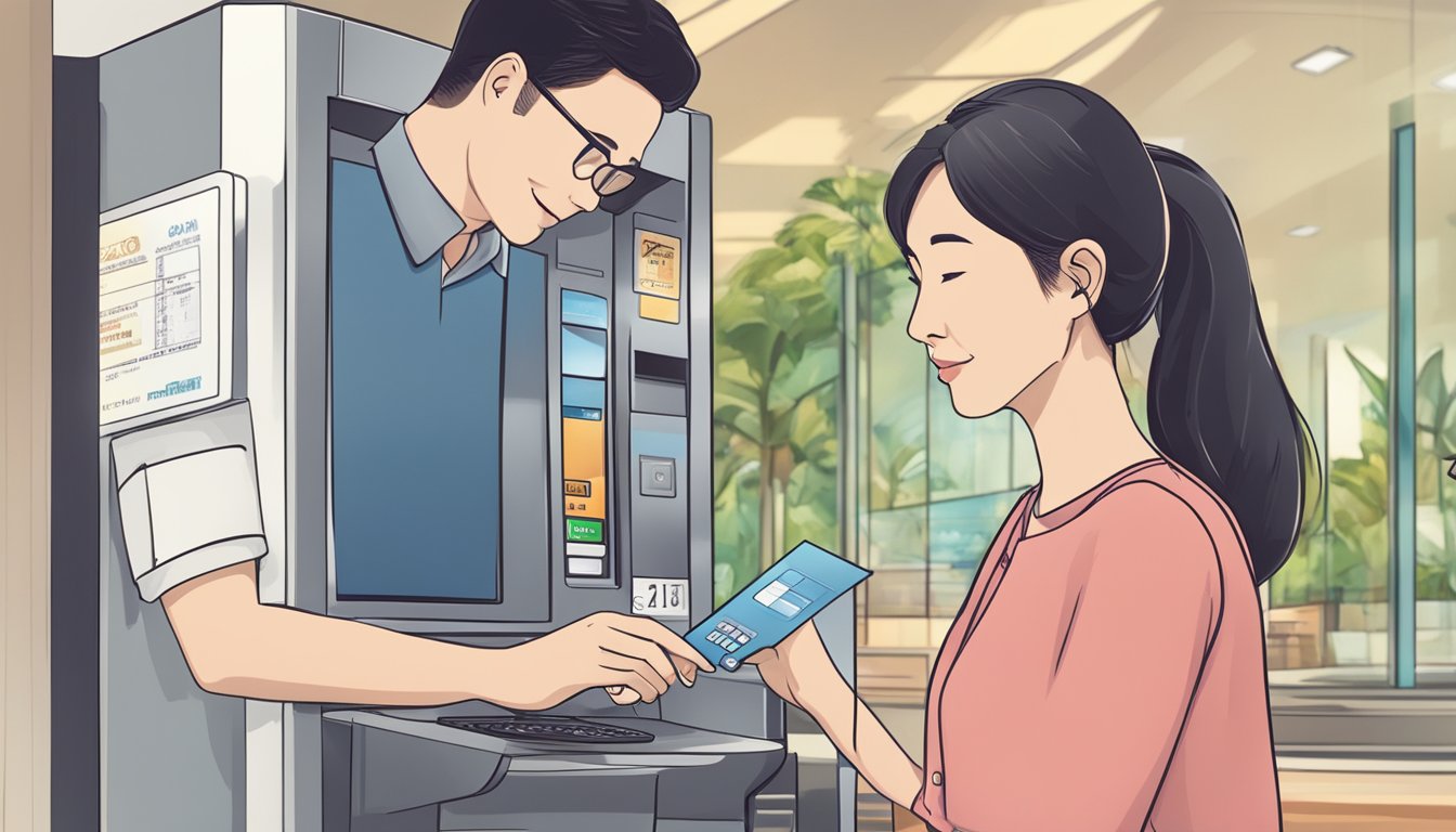 A couple's joint account in Singapore, with both names displayed on the account statement, and a shared ATM card