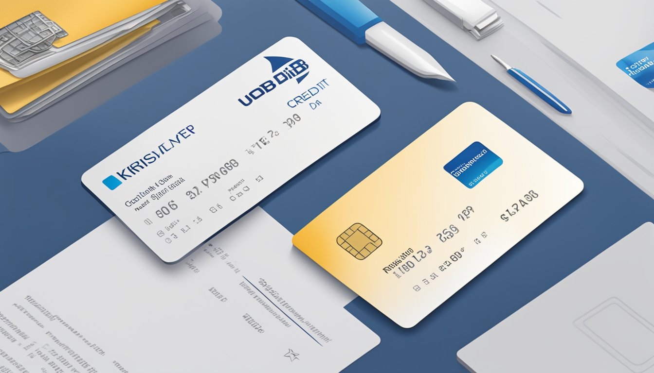 The Terms and Conditions of the KrisFlyer UOB Credit Card in Singapore are laid out on a clean, modern-looking document with the card logo prominently displayed