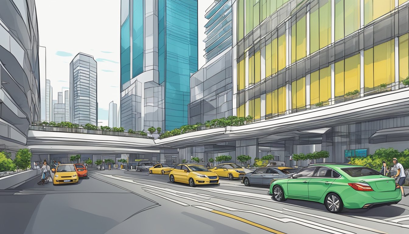 The bustling marina square in Singapore offers additional free parking services