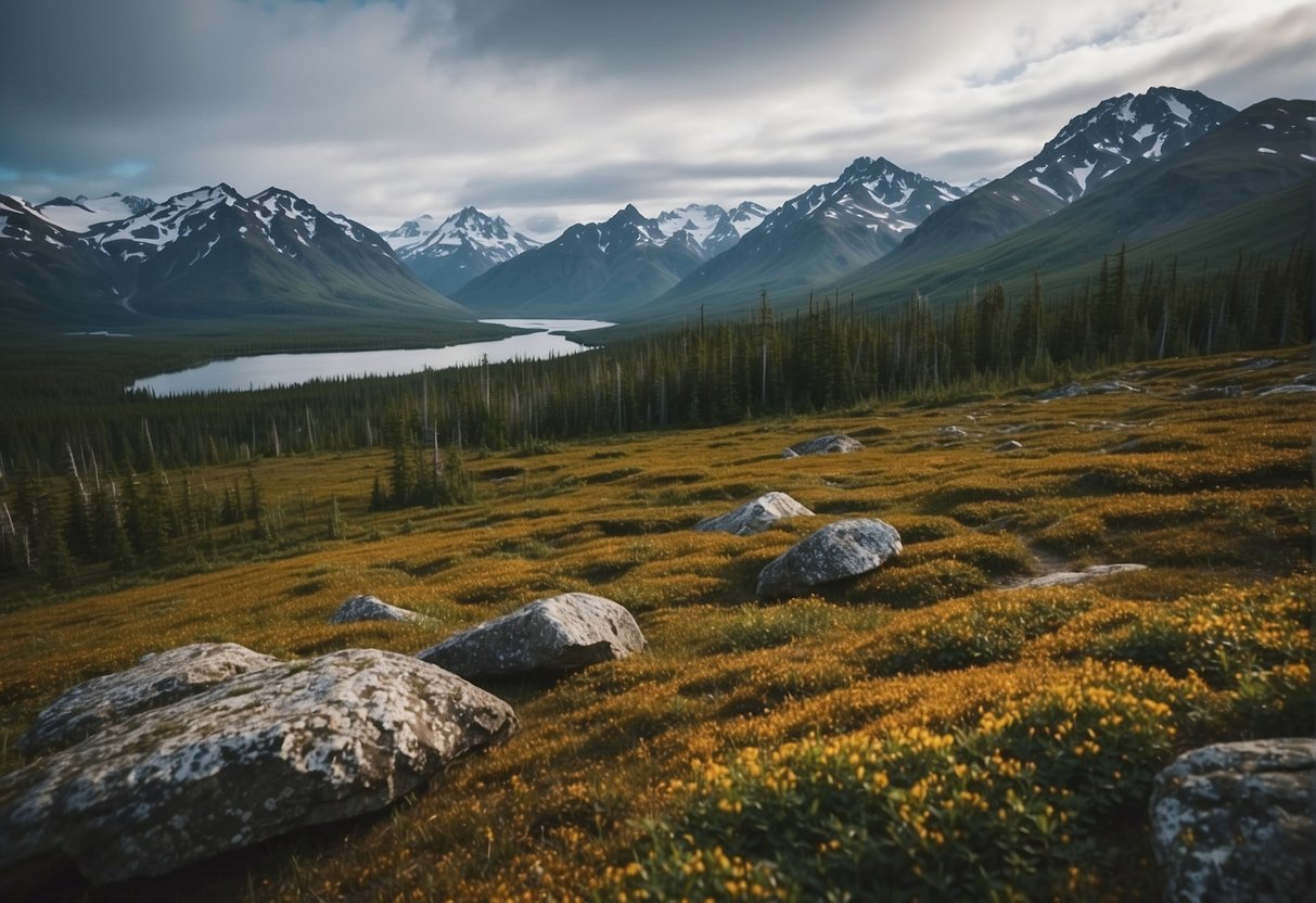 Vast, untouched wilderness dominates Alaska, with over 80% of the state uninhabited. Mountains, forests, and tundra stretch as far as the eye can see