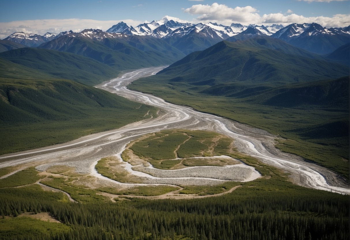 Rugged mountain ranges, glacial rivers, and tundra landscapes form the backdrop for Alaska's gold abundance. The geological forces of faulting, folding, and erosion have concentrated gold deposits in the state