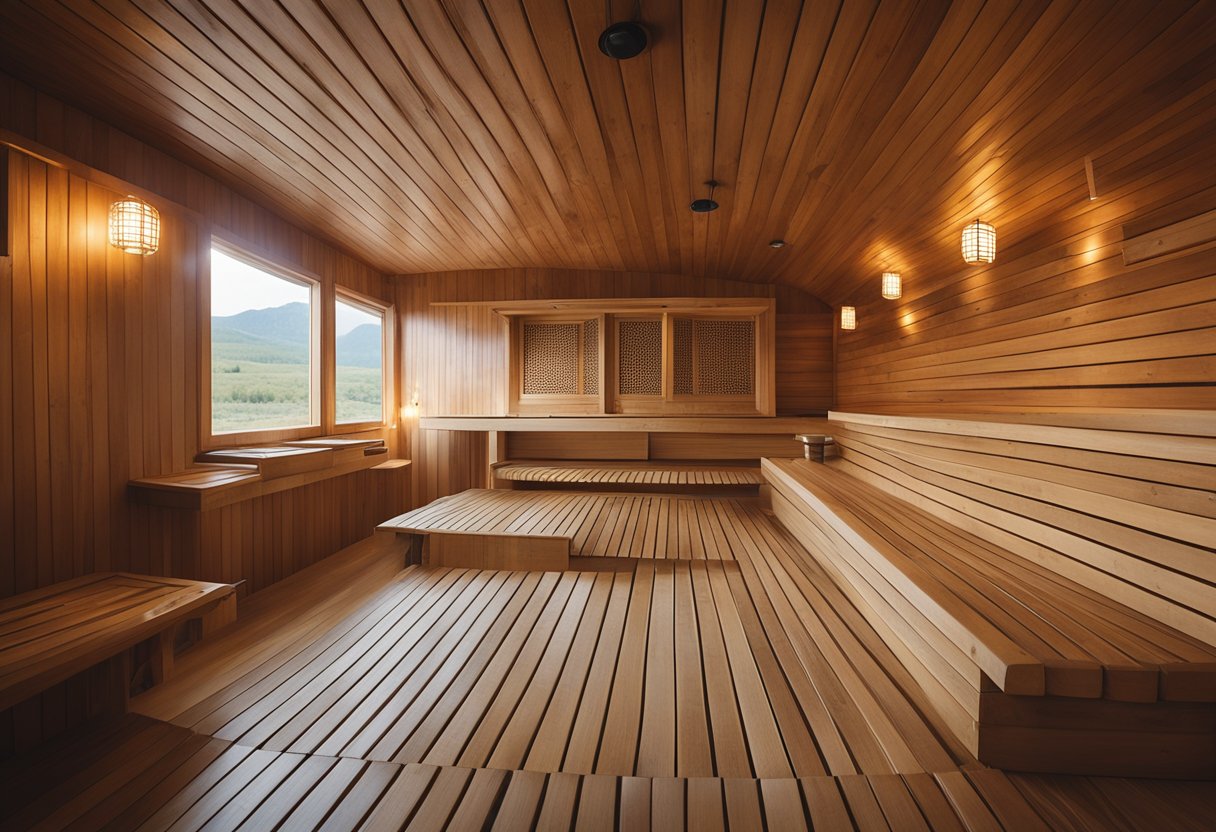 The Tradition of Saunas and Bathhouses: Global Rituals Explored - A diverse array of saunas and bathhouses from different regions around the world, each with unique architectural styles and cultural significance