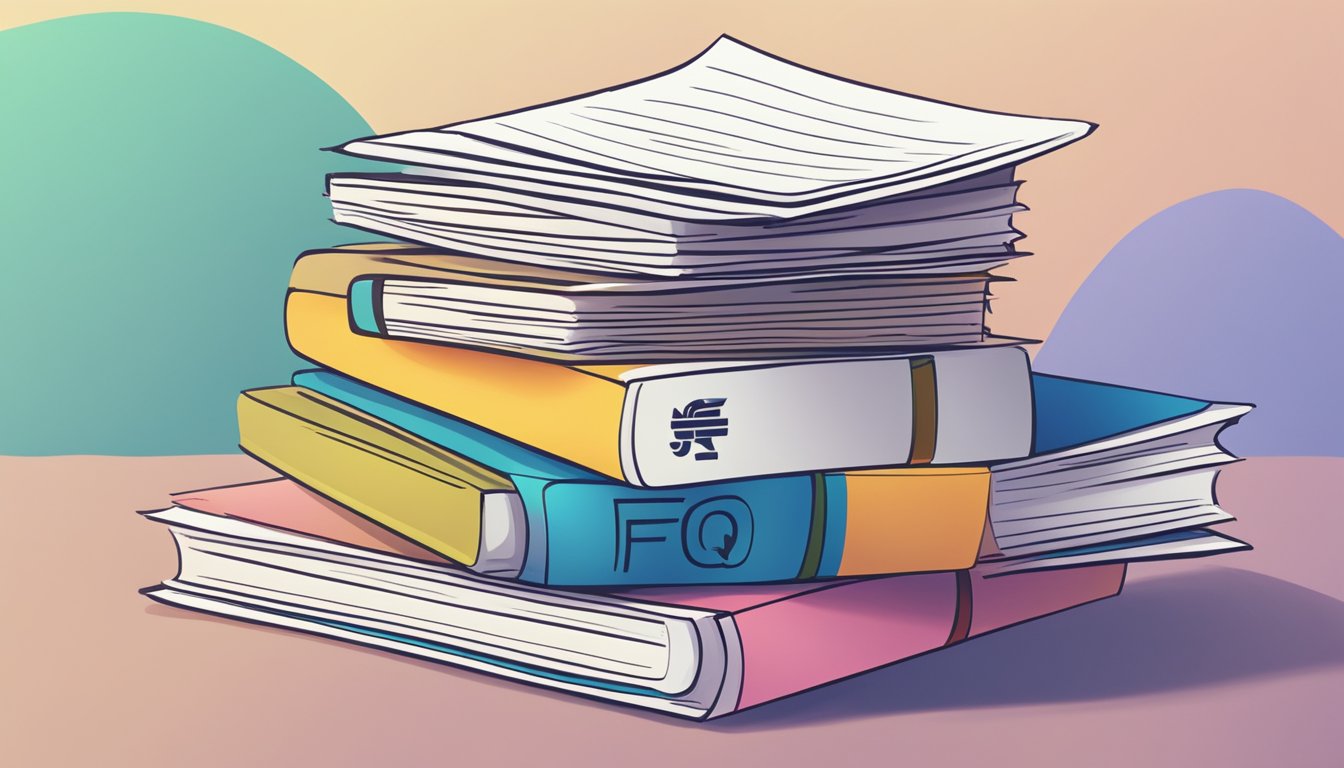 A stack of FAQ documents on moe tuition fee loan in Singapore
