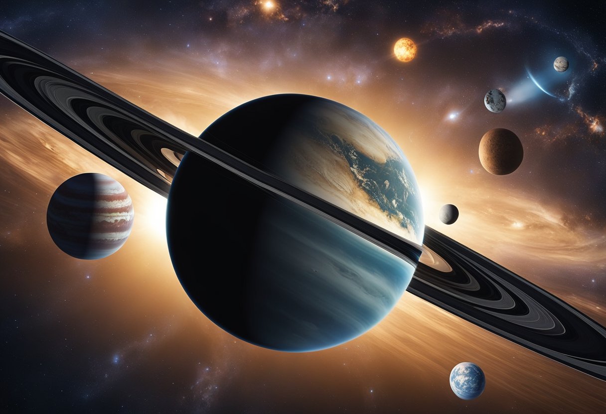 The planets' orbits are disrupted as the Earth's core stops spinning. Gravity shifts, causing chaos in the solar system