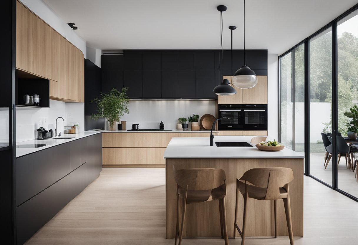 A modern kitchen with sleek materials and trendy elements, transitioning from functional to fantastic design in Denmark