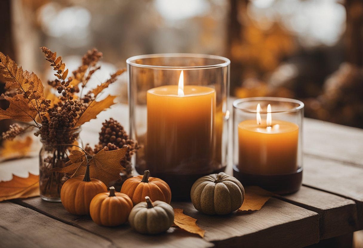 Create a cozy autumn atmosphere with warm colors and nature-inspired decor. Use earthy tones, rustic textures, and soft lighting to personalize your fall theme